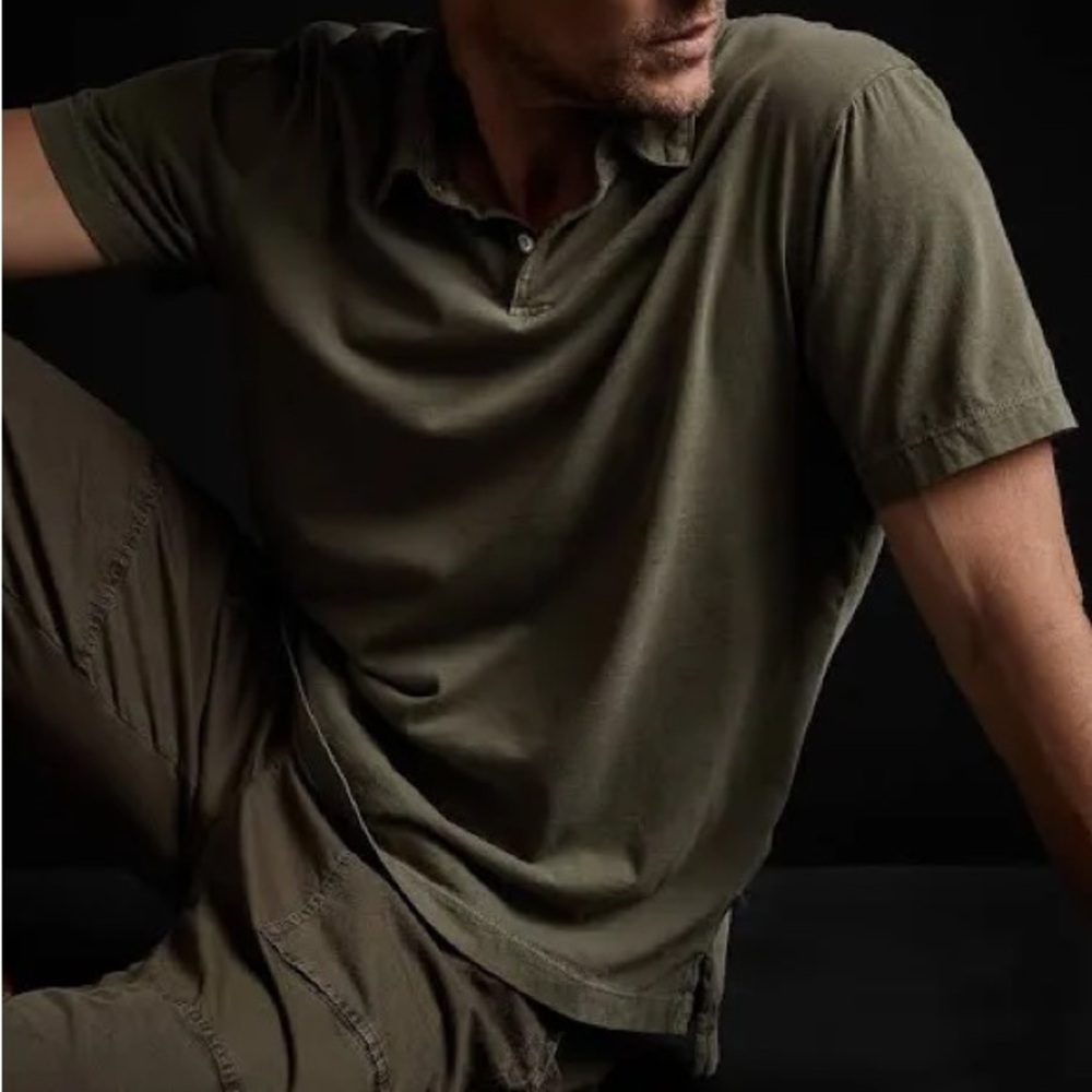 James Perse Luxe Lotus Jersey Polo